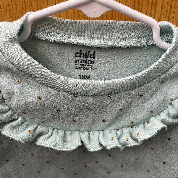 Child Of Mine By Carter's Mint Green 18 Months Sweater - Picture 2 of 4